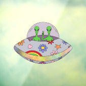 Sie kommen in Peace UFO Fensteraufkleber (Blatt 3)