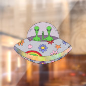 Sie kommen in Peace UFO Fensteraufkleber (Blatt 2)