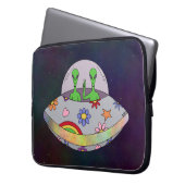 Sie kommen in Peace UFO Laptopschutzhülle (Vorderseite Links)