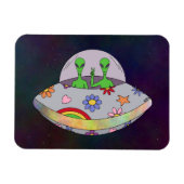 Sie kommen in Peace UFO Magnet (Horizontal)