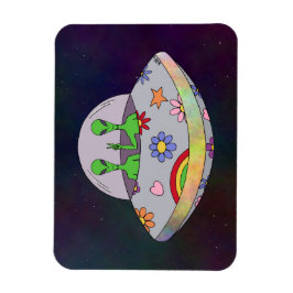 Sie kommen in Peace UFO Magnet