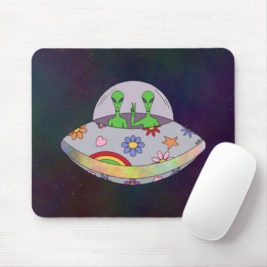 Sie kommen in Peace UFO Mousepad (Mit Mouse)