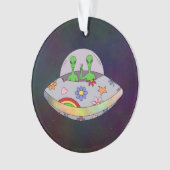 Sie kommen in Peace UFO Ornament (Vorderseite)