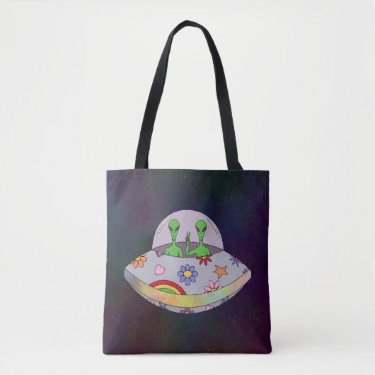 Sie kommen in Peace UFO Tasche (Vorderseite)