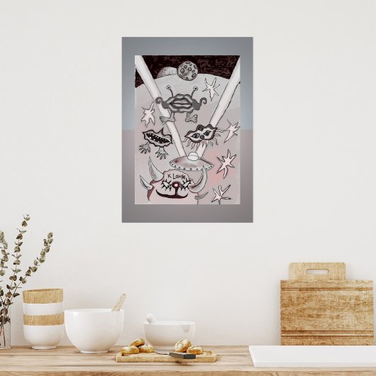 Sie kommen uns zu holen poster (Küche)