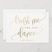 Sie können Alkoholsignatur tanzen - schöne Kalligr Einladung (Vorne/Hinten)