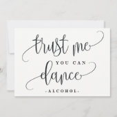 Sie können Alkoholsignatur tanzen - schöne Kalligr Einladung (Vorderseite)