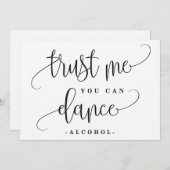 Sie können Alkoholsignatur tanzen - schöne Kalligr Einladung (Vorne/Hinten)