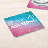 Sie können alles tun rechteckiger pappuntersetzer (angewinkelt)