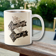 Sie können alles tun, was Brown Beige Zitat