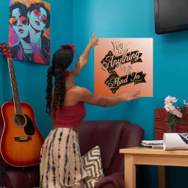 Sie können alles Zitat Terracotta Rosa tun Poster