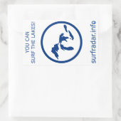 Sie können auf den Seen surfen! Seenflotte Rechteckiger Aufkleber (Tasche)