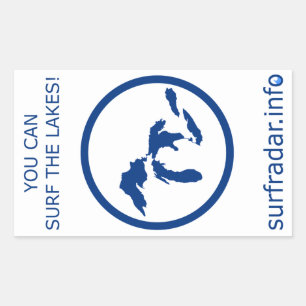Sie können auf den Seen surfen! Seenflotte Rechteckiger Aufkleber