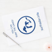 Sie können auf den Seen surfen! Seenflotte Rechteckiger Aufkleber (Umschlag)