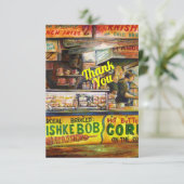 Sie können damit nicht mithalten dankeskarte (Stehend Vorderseite)