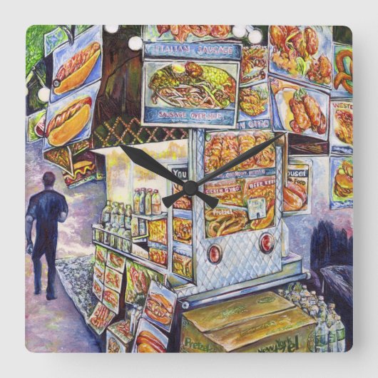 Sie können damit nicht mithalten quadratische wanduhr (Vorderseite)