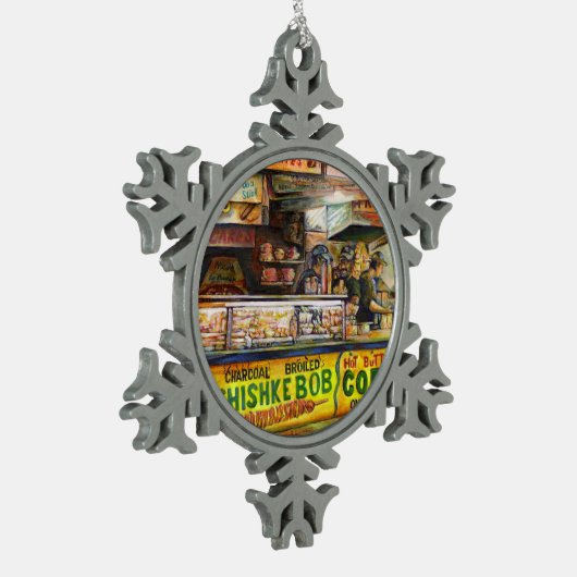 Sie können damit nicht mithalten schneeflocken Zinn-Ornament (Links)