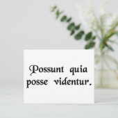 Sie können das, weil sie glauben, dass sie das kön postkarte (Stehend Vorderseite)