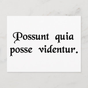 Sie können das, weil sie glauben, dass sie das kön postkarte