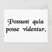 Sie können das, weil sie glauben, dass sie das kön postkarte (Vorderseite)