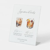 Sie können die Signature Drinks Hochzeit ändern Sockelschild (Vorderseite)