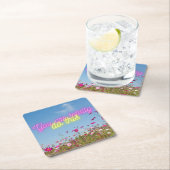 Sie können dies Wildblumen und Neon tun Rechteckiger Pappuntersetzer (Vor Ort)