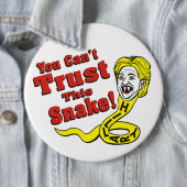Sie können dieser Schlange Hillary nicht vertrauen Button (Beispiel)