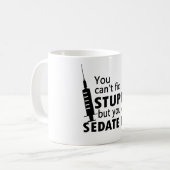 Sie können dummes nicht regeln kaffeetasse (Vorderseite Links)