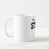 Sie können dummes nicht regeln kaffeetasse (Links)