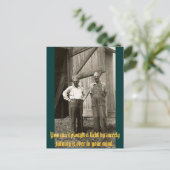 Sie können ein Feld pflügen nicht, indem Sie es Postkarte (Stehend Vorderseite)