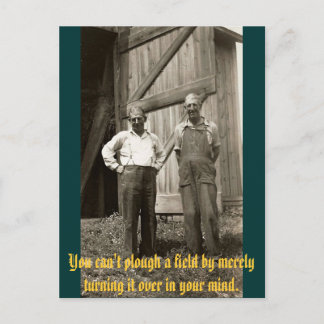 Sie können ein Feld pflügen nicht, indem Sie es Postkarte