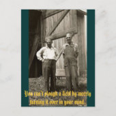 Sie können ein Feld pflügen nicht, indem Sie es Postkarte (Vorderseite)