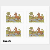 Sie können ein Pferd ins Wasser führen Rechteckiger Aufkleber (Blatt)