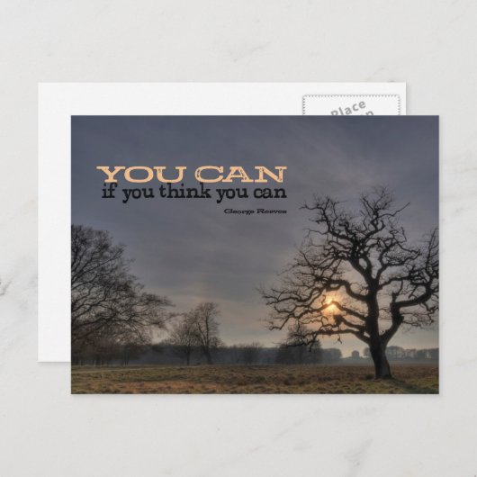 Sie können eine Motivierend Postkarte (Vorne/Hinten)