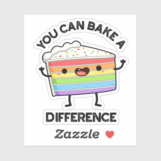 Sie können einen anderen, lustigen Kuchen-Pun back Aufkleber (Blatt)