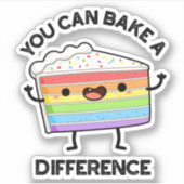 Sie können einen anderen, lustigen Kuchen-Pun back Aufkleber (Vorderseite)