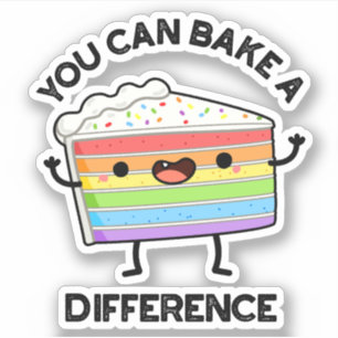 Sie können einen anderen, lustigen Kuchen-Pun back Aufkleber