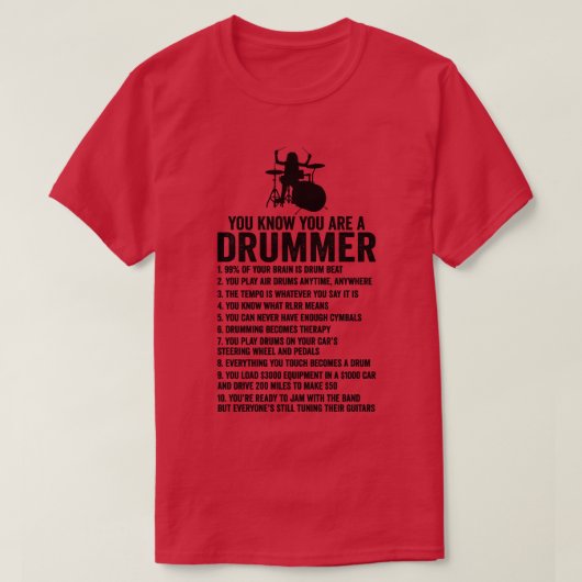 Sie können einen Drummer, wenn Funny Drum Lover Ge T-Shirt (Design vorne)