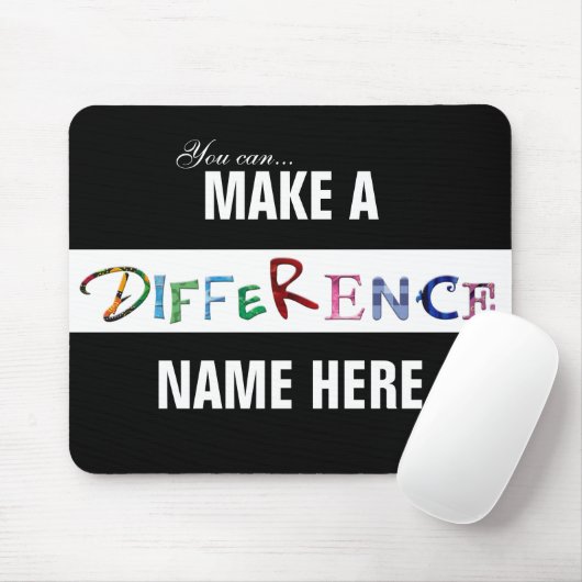 Sie können einen Unterschied motivierend Zitat Mousepad (Mit Mouse)
