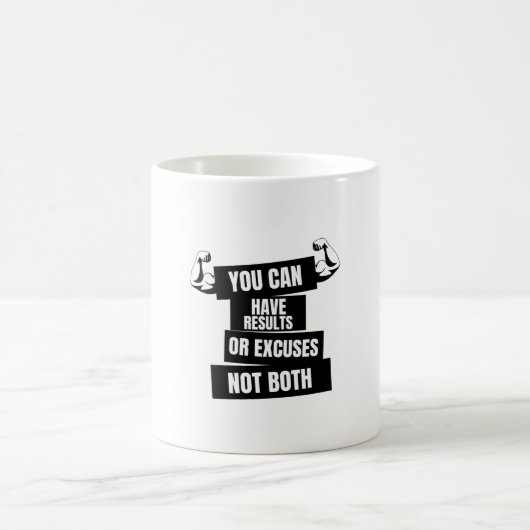 Sie können Ergebnisse oder Ausreden nicht beide Kaffeetasse (Mittel)