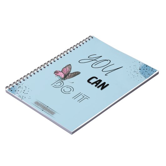 SIE KÖNNEN ES - Butterfly-Motivierend Notebook Notizblock (Linke Seite)