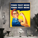 Sie können es Rosie machen, die Riveter Feminist Poster<br><div class="desc">Sie können es mit amerikanischem Propaganda-Custom-Poster machen - Dieses sensationelle Poster hat ein Design basierend auf dem coolen "We Can Do It!". Amerikanische Propagandaposter. In Verbindung mit Rosie ist der Riveter, der während des Zweiten Weltkriegs maßgeblich an der Bewegung von Frauen in die bezahlte Arbeitskraft in der Industrie beteiligt war....</div>