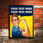 Sie können es Rosie machen, die Riveter Feminist Poster<br><div class="desc">Sie können es mit amerikanischem Propaganda-Custom-Poster machen - Dieses sensationelle Poster hat ein Design basierend auf dem coolen "We Can Do It!". Amerikanische Propagandaposter. In Verbindung mit Rosie ist der Riveter, der während des Zweiten Weltkriegs maßgeblich an der Bewegung von Frauen in die bezahlte Arbeitskraft in der Industrie beteiligt war....</div>