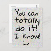 Sie können es total tun Spaß-motivierend Wörter Postkarte (Vorne/Hinten)