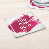 Sie können es tun 3 rechteckiger pappuntersetzer (angewinkelt)