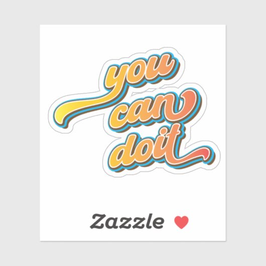 Sie können es tun aufkleber (Blatt)