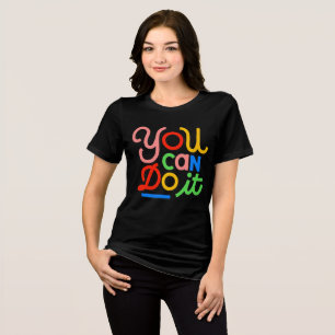 Sie können es tun - Retro Minimalistisches Tri-Ble Tri-Blend Shirt