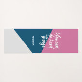 Sie können harte Dinge tun Pink Blue Gray Mod Cust Yogamatte (Rückseite (Horizontal))