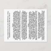 Sie können Himmel Blog Postkarte kennen (Rückseite)