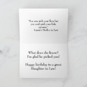 Sie können Ihre Fledermäuse auswählen - Geburtstag Karte (Innenseite)